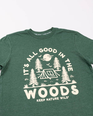 Good in the Woods Youth Tee - Heather Forest