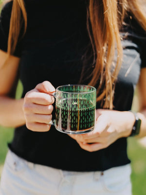 Pine Trees Glass Mug