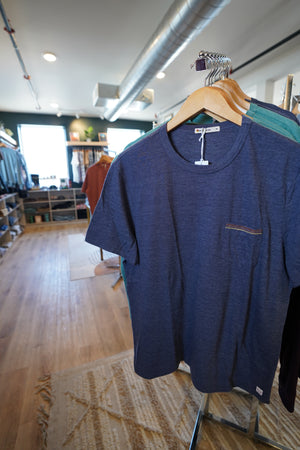 Signature Embroidered Pocket Tee - Vintage Indigo