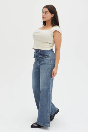 Campbell High Rise Jean - Traditional Vintage Worn