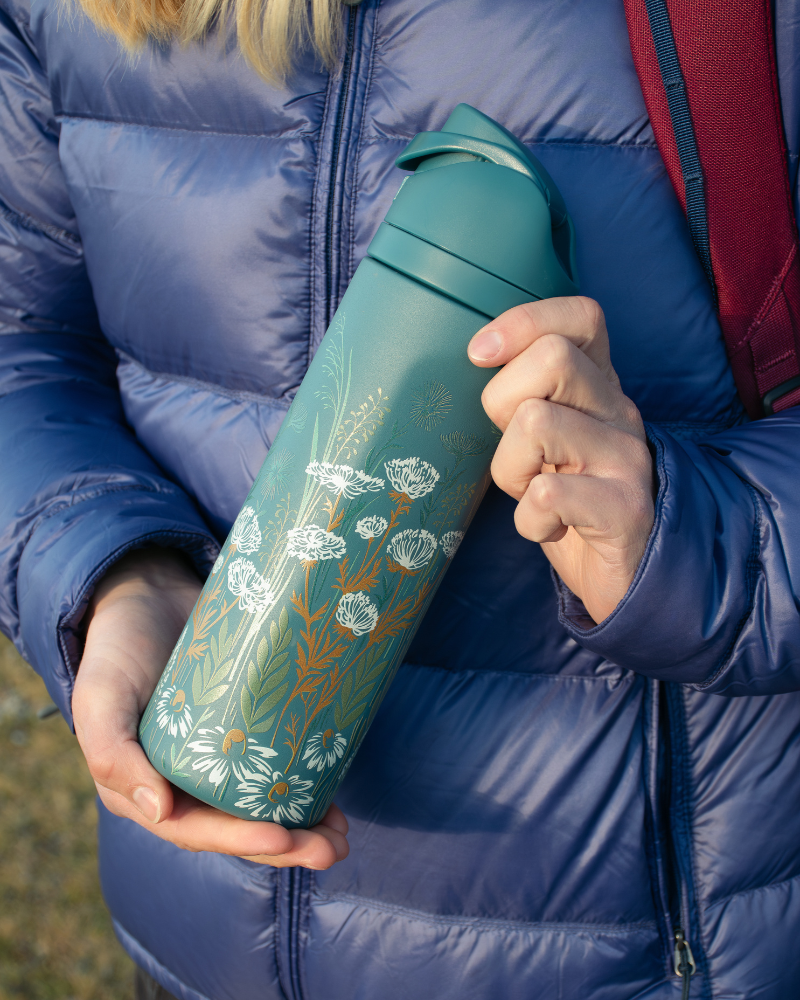Wild Field  24oz Water Bottle - Deep Teal