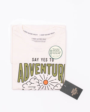 Say Yes to Adventure Unisex Tee - Natural