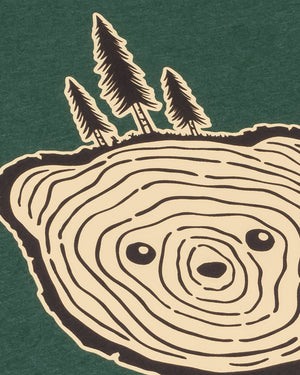 Bear Tree Unisex Tee - Heather Forest