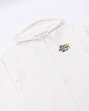 Wild Child Zip-Up Hoodie - Natural