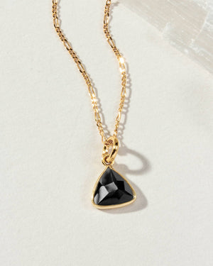 Bermuda Triangle Dainty Collar Necklace- Onyx