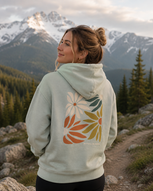 In Full Bloom Unisex Hoodie - Dusty Sage