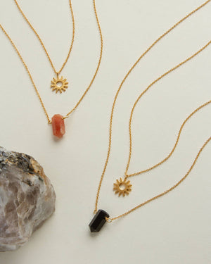 Sun Salutation Necklace Set- Sunstone