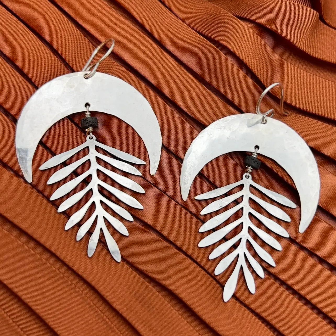 Moon Shadow Earrings Silver