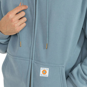 Thermal Fleece Zip Up Hoodie - Slate