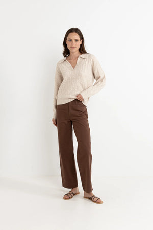 Beyond Relaxed Leg Pant - Chocolate