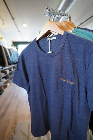 Signature Embroidered Pocket Tee - Vintage Indigo