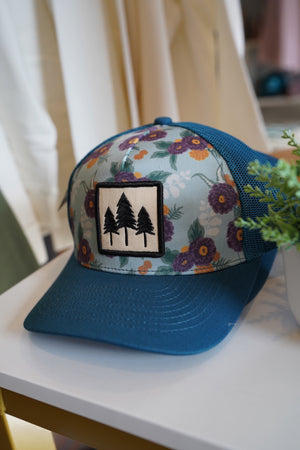 Three Tree Tri Tone Trucker- Fall Floral