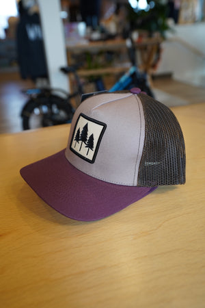 Three Tree Tri Tone Trucker- Plum
