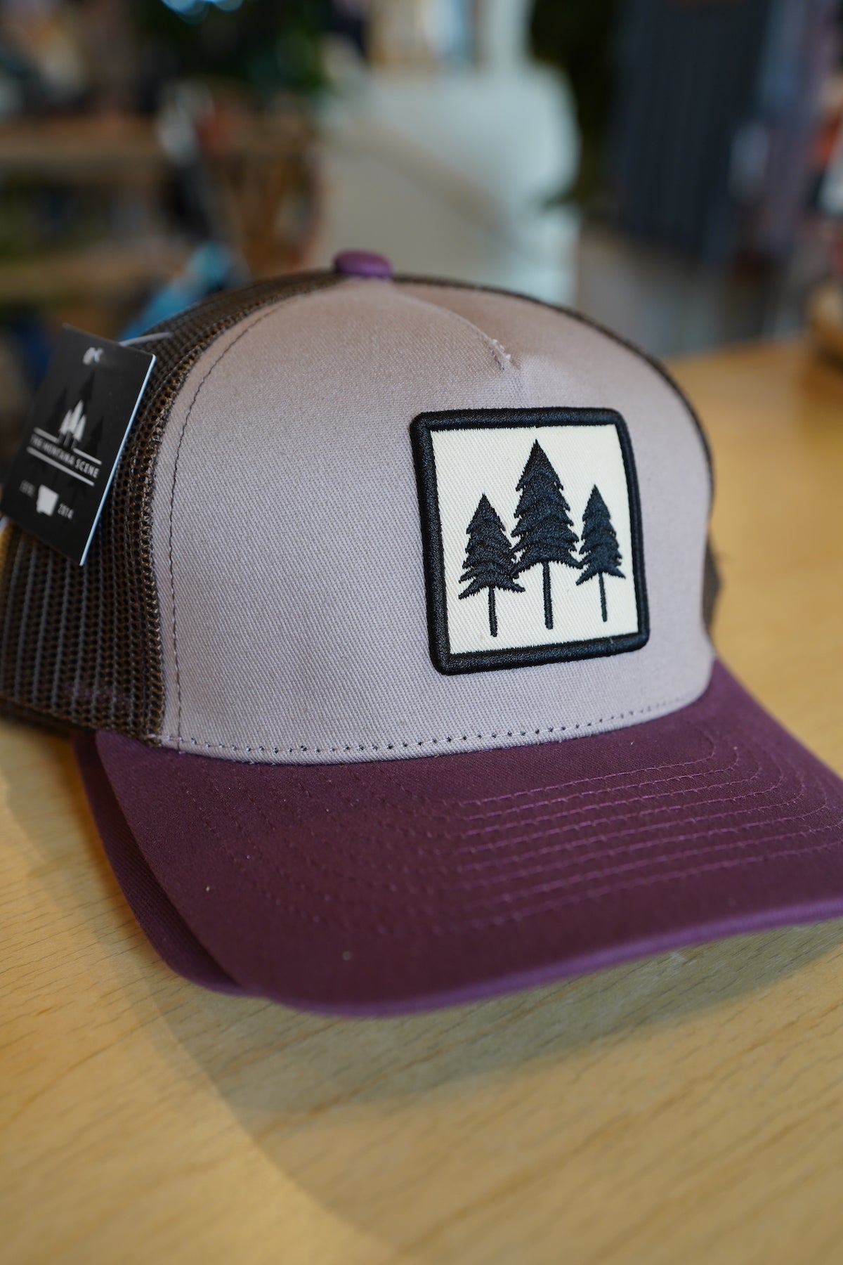 Three Tree Tri Tone Trucker- Plum