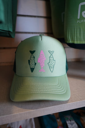 Three Fish Foam Trucker - Green