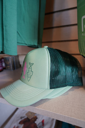 Three Fish Foam Trucker - Green