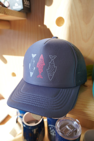 Three Fish Foam Trucker - Blue