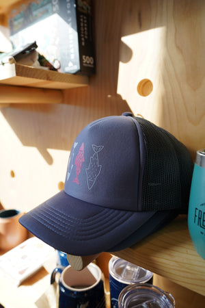 Three Fish Foam Trucker - Blue