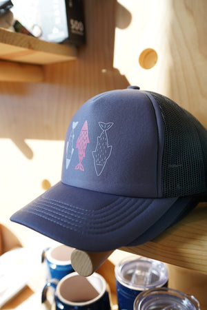 Three Fish Foam Trucker - Blue
