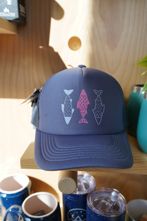 Three Fish Foam Trucker - Blue