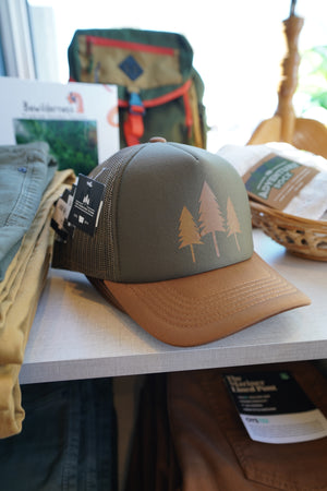 Three Tree Foam Trucker - Green/Brown