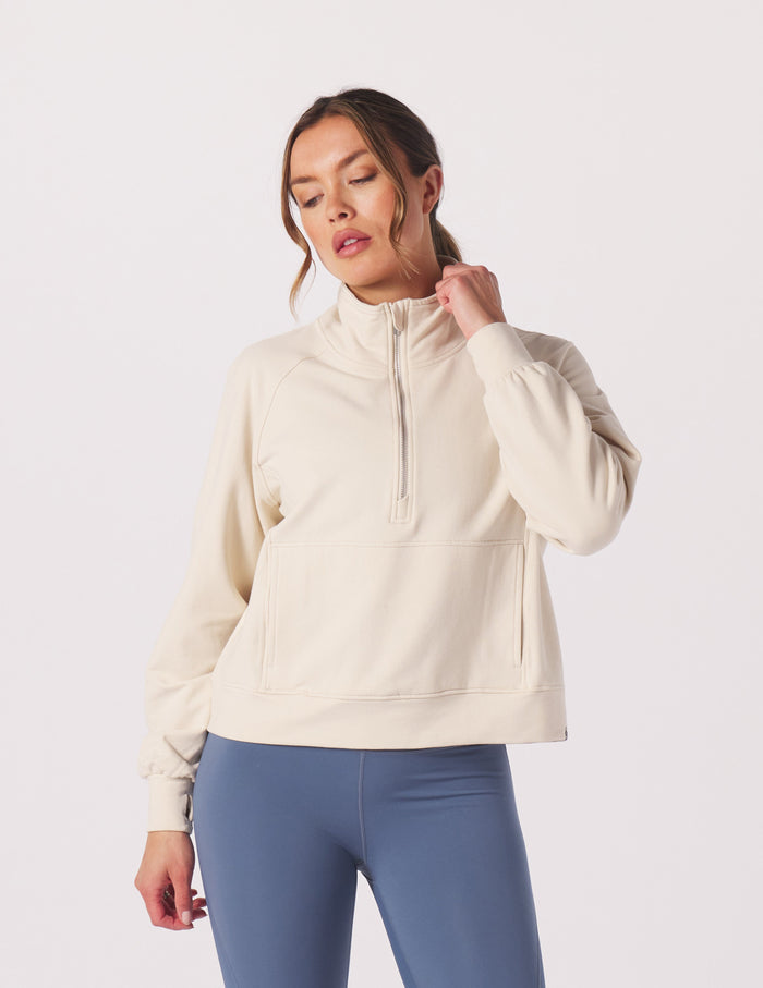 Daily Scuba 1/4 Zip - Oatmilk