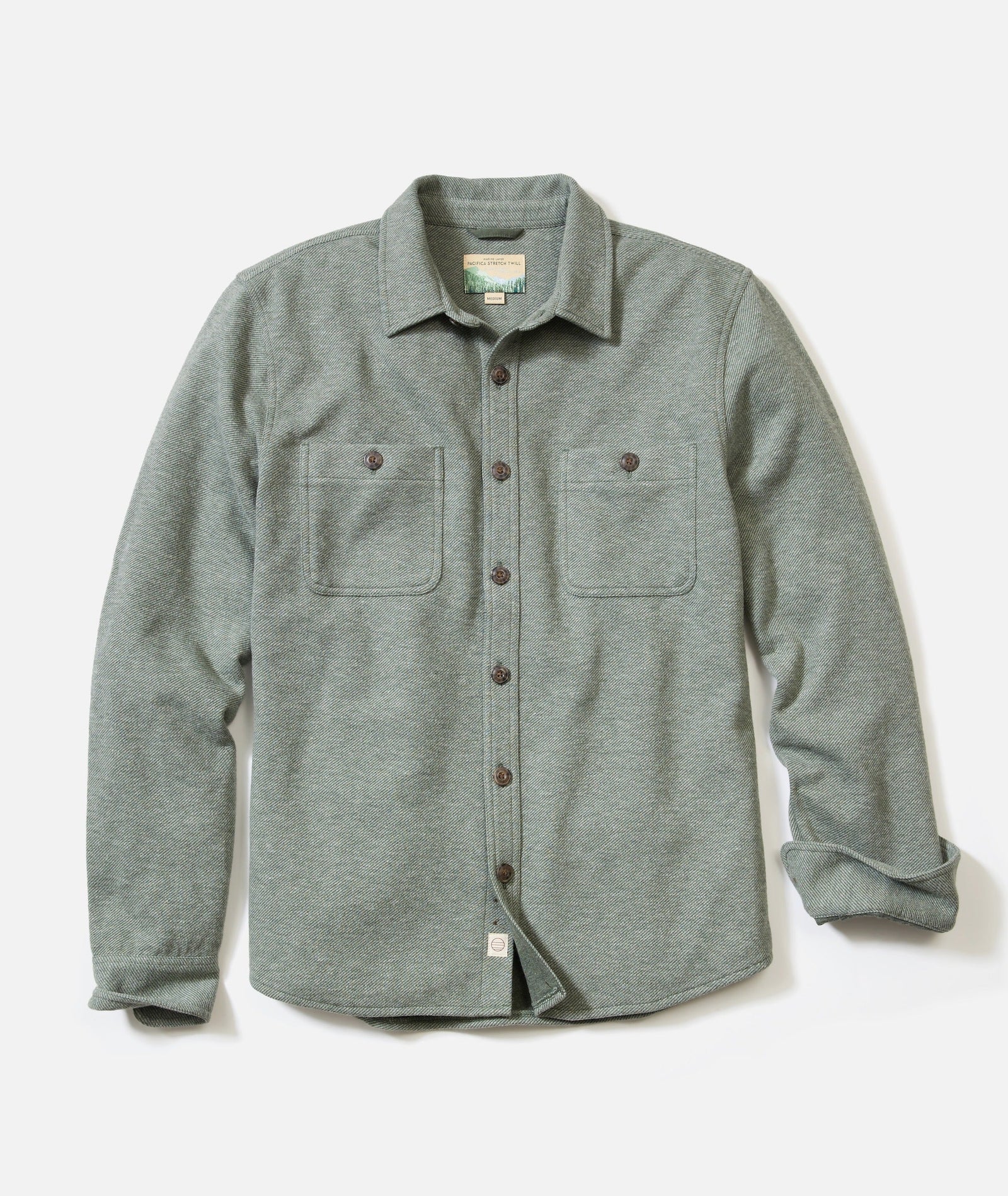 Pacifica Stretch Twill Overshirt - Olive