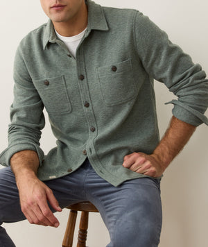 Pacifica Stretch Twill Overshirt - Olive