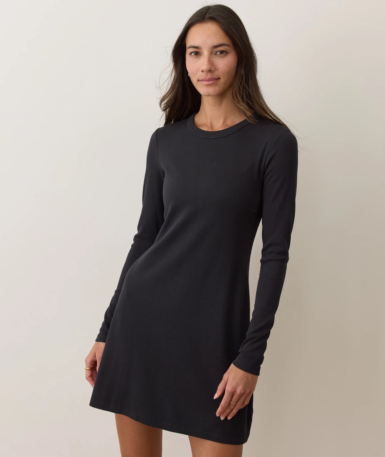 Lexi Rib Mini Dress - Black
