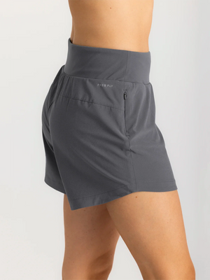 Women's Bamboo-Lined Active Breeze Short 5" - Smoke