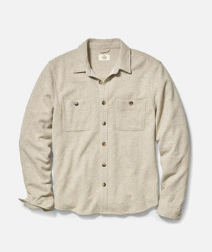 Pacifica Stretch Twill Shirt - Taupe Herringbone