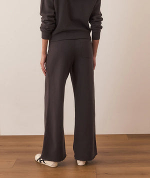 Anytime Wide Leg Sweatpants - Washed Black
