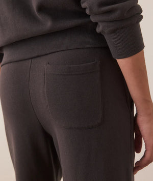 Anytime Wide Leg Sweatpants - Washed Black