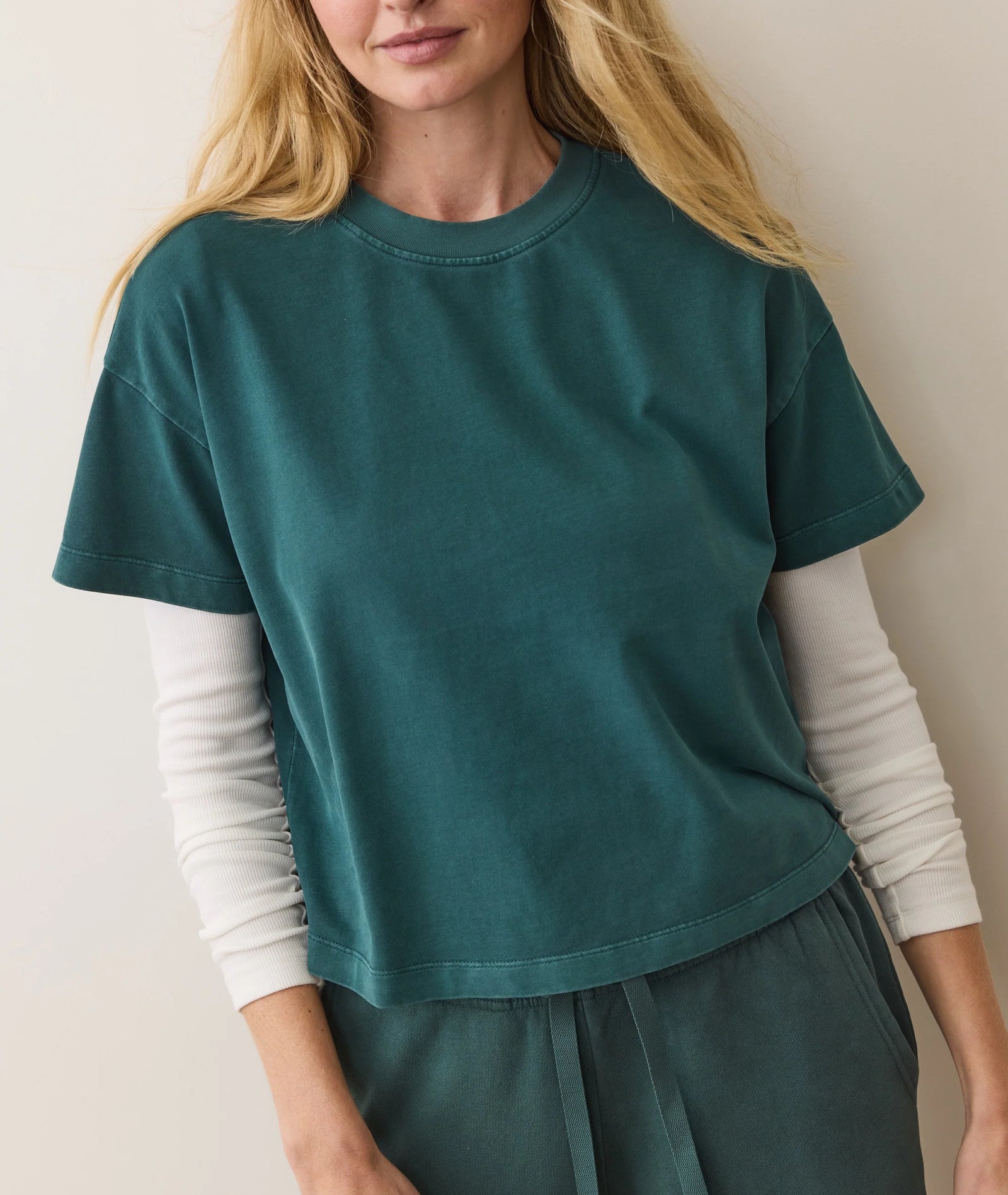 Women's Luxe Sueded Tee - Rainforest