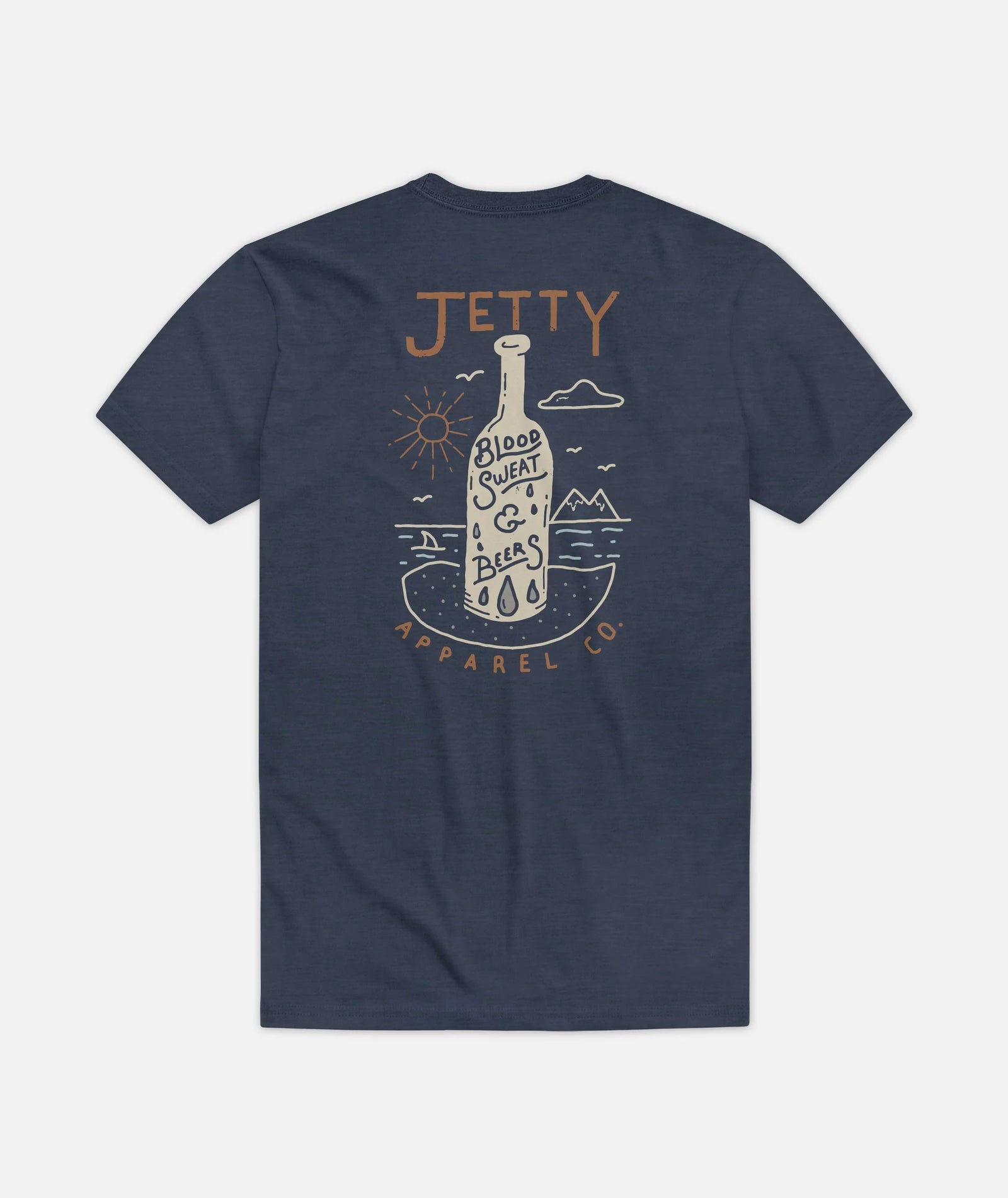 Blood Sweat & Beers Tee - Navy