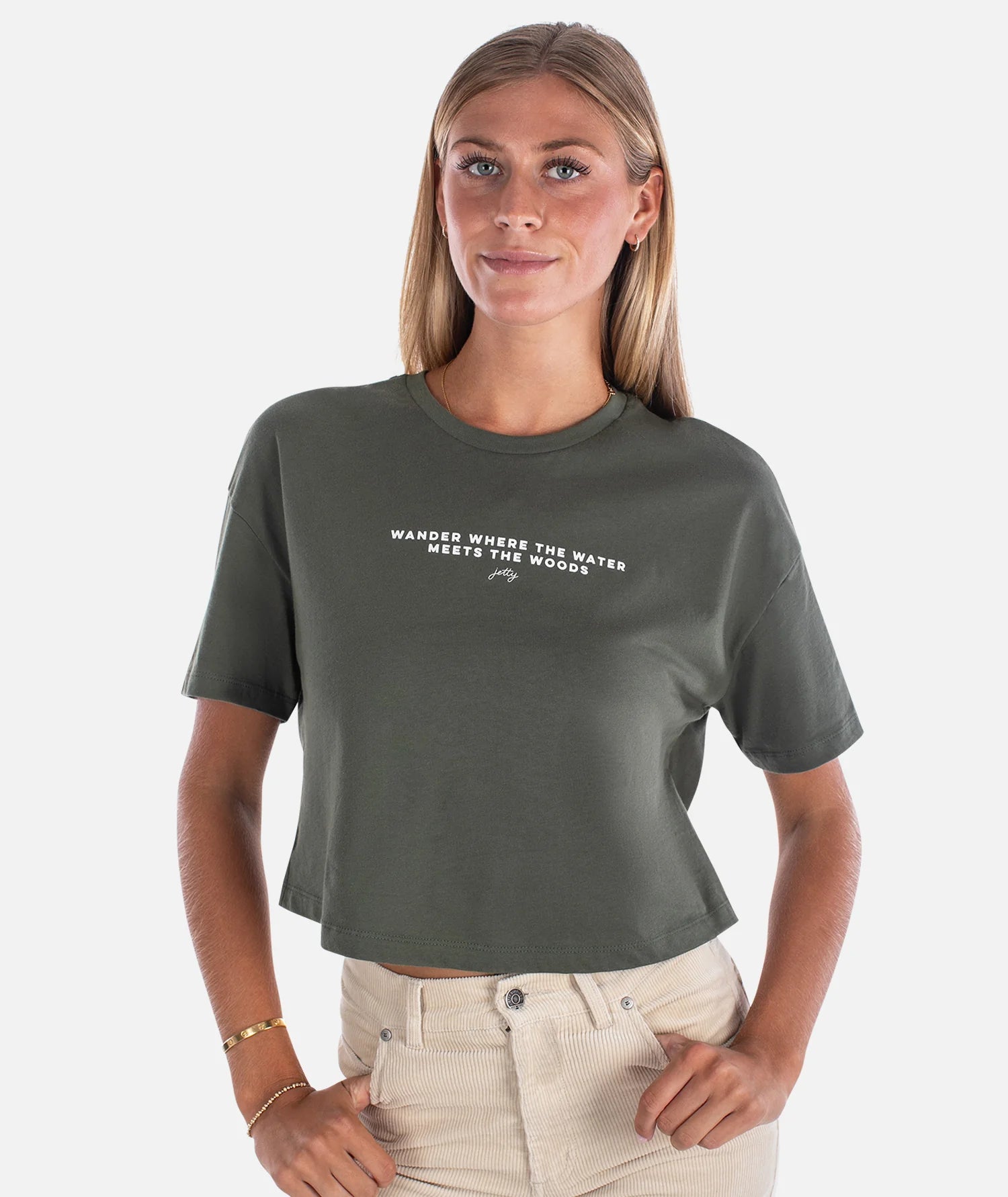 Water and Woods Tee - Military Green