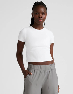 Featherweight Cropped Tee - Cloud White