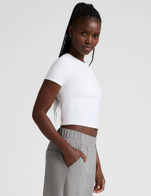 Featherweight Cropped Tee - Cloud White