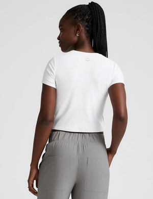 Featherweight Cropped Tee - Cloud White