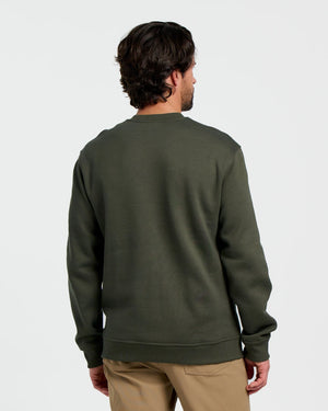 Men's Bamboo Northcoast Fleece Crew - Dark Forest