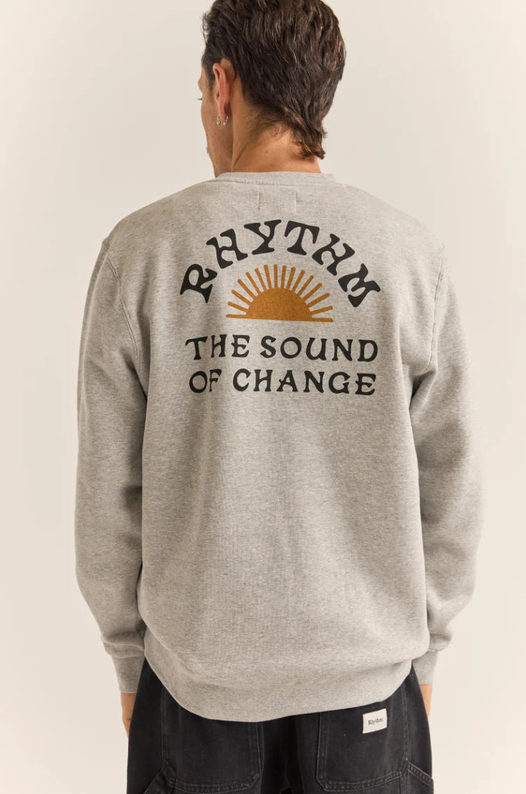 Awake Fleece Crew - Heather Grey