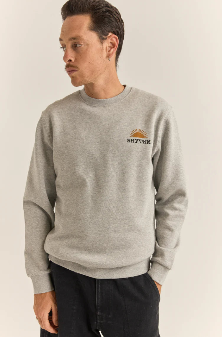 Awake Fleece Crew - Heather Grey