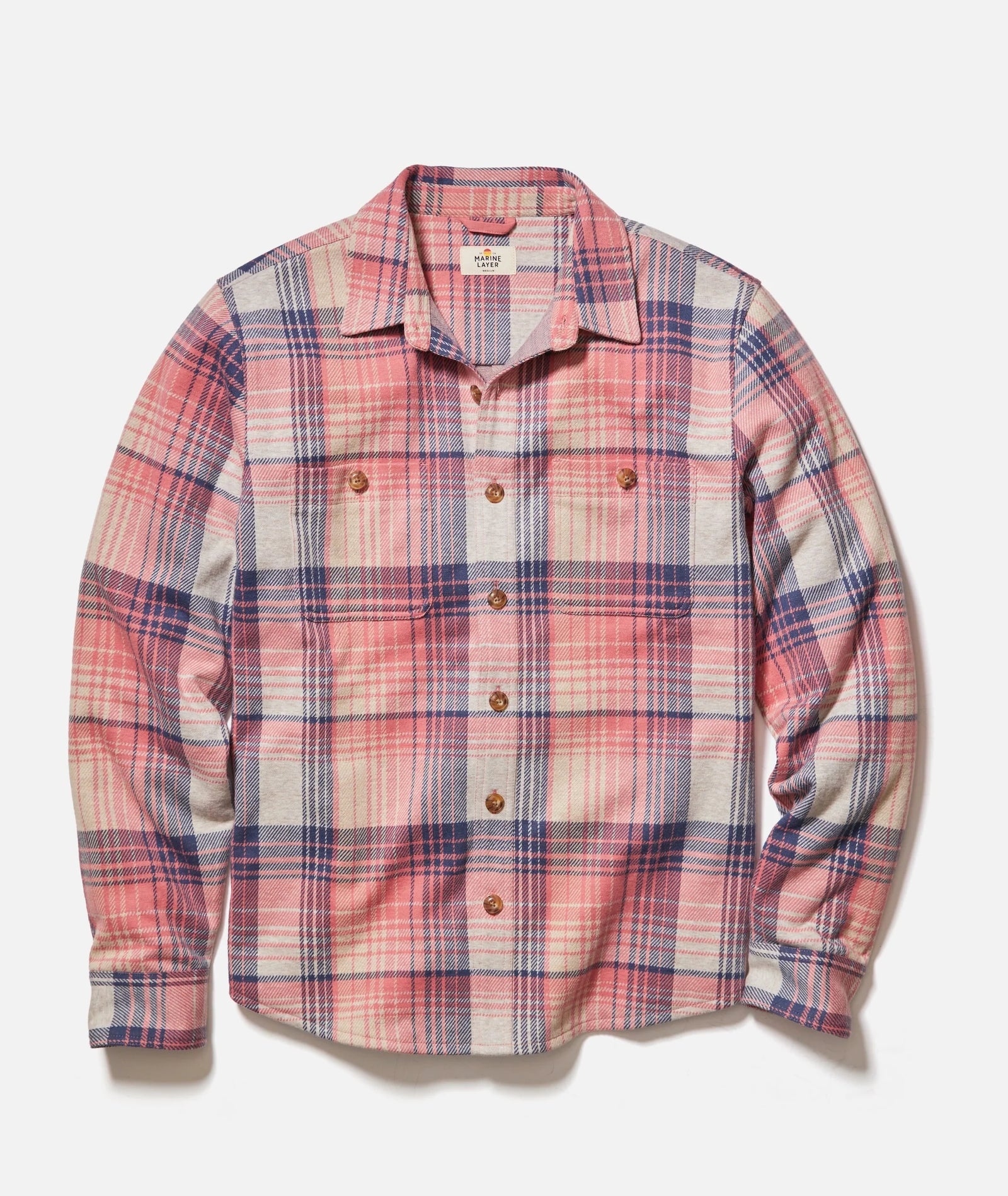 Pacifica Stretch Twill Shirt - Pink Multi Plaid