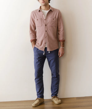 Pacifica Stretch Twill Overshirt - Faded Red