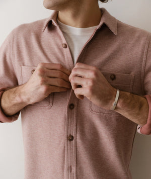 Pacifica Stretch Twill Overshirt - Faded Red