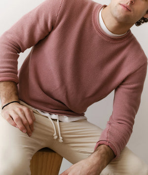 Roll Neck Sweater - Withered Rose