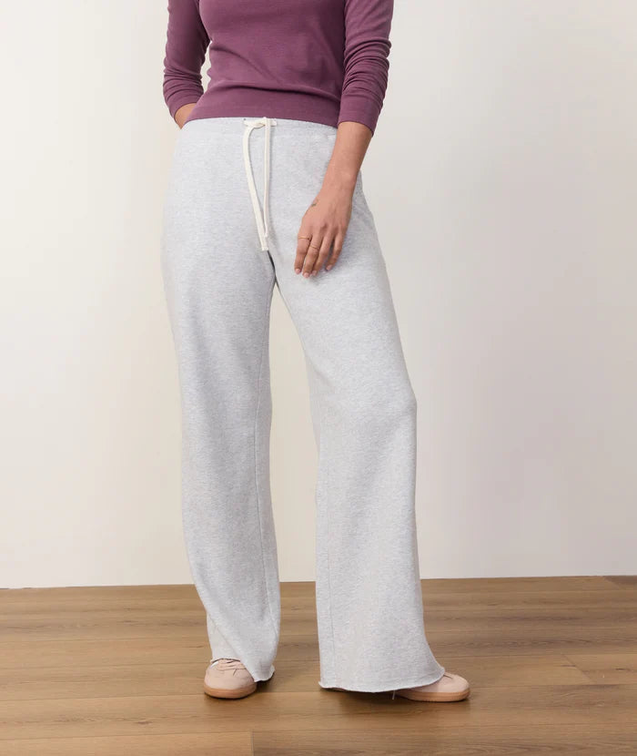Cloud 9 Fleece Wide Leg Sweatpants - Heather Grey