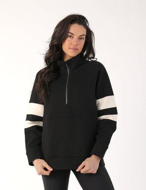 Prodigious Scuba 1/4 Zip: Black/Oatmilk