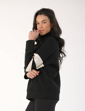 Prodigious Scuba 1/4 Zip: Black/Oatmilk