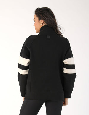 Prodigious Scuba 1/4 Zip: Black/Oatmilk